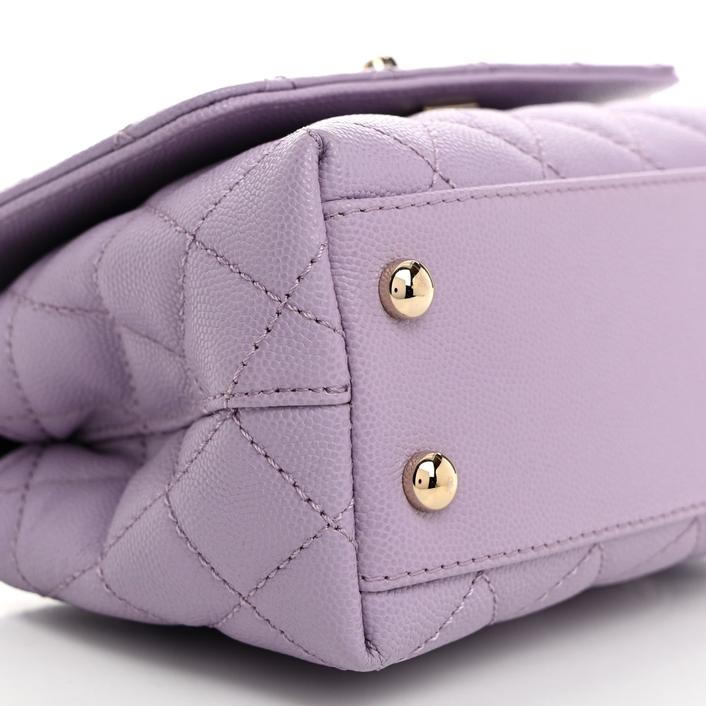 Caviar Quilted Extra Mini Coco Handle Flap Light Purple