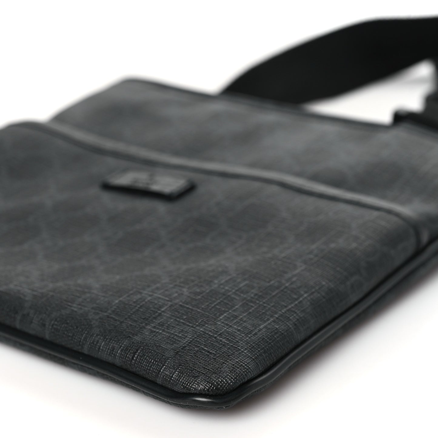 GG Plus Flat Messenger Bag Black Grey