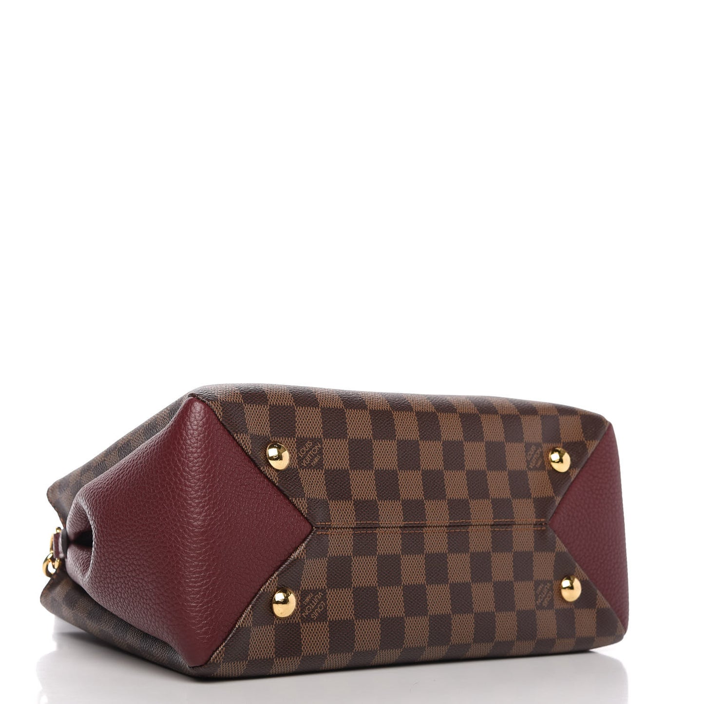 Damier Ebene Cuir Taurillon Brittany Bordeaux