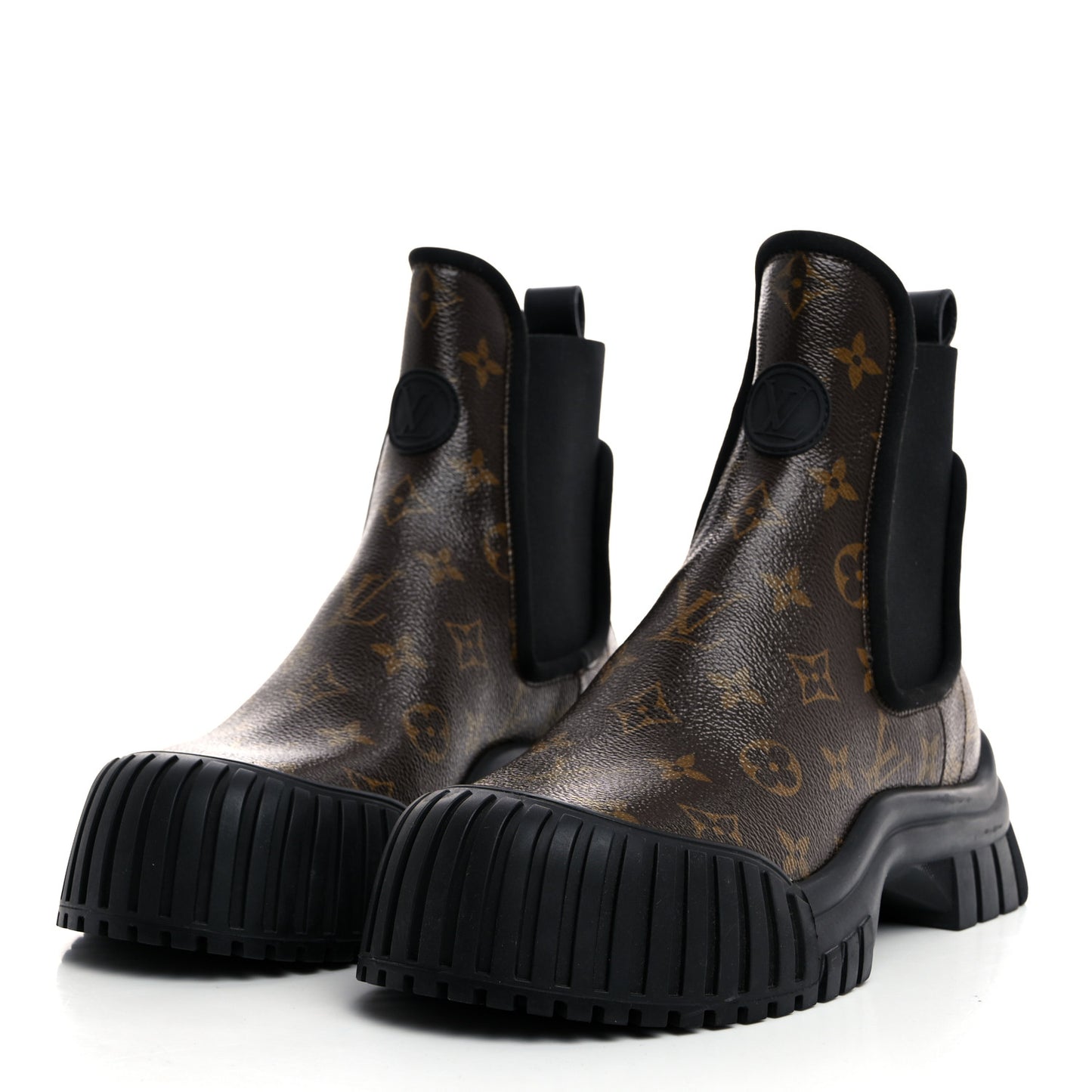 Patent Monogram Ruby Flat Ankle Boots 39 Black