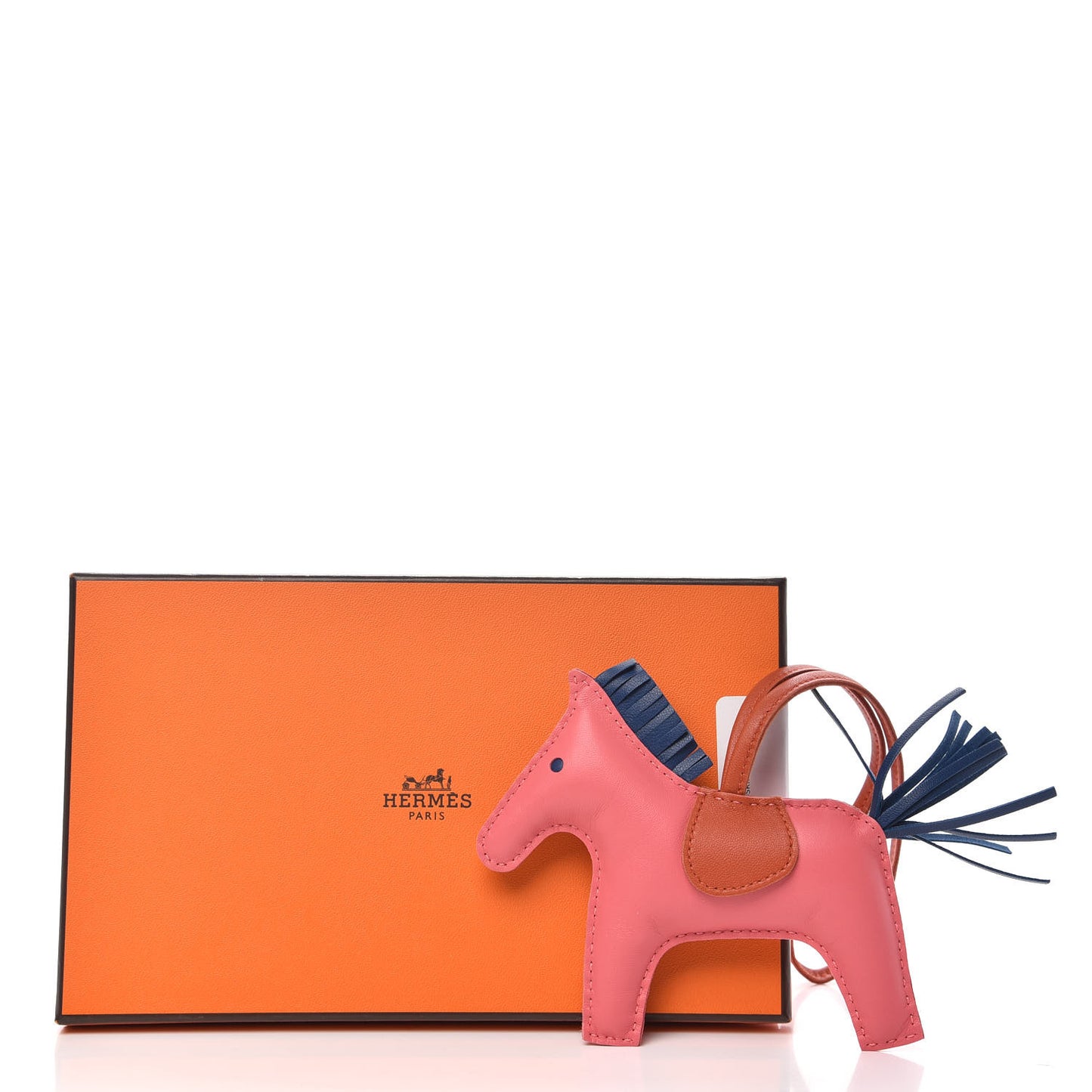 Milo Lambskin Grigri Rodeo Horse Bag Charm GM Rose Azalee Cornaline Bleu De Malte