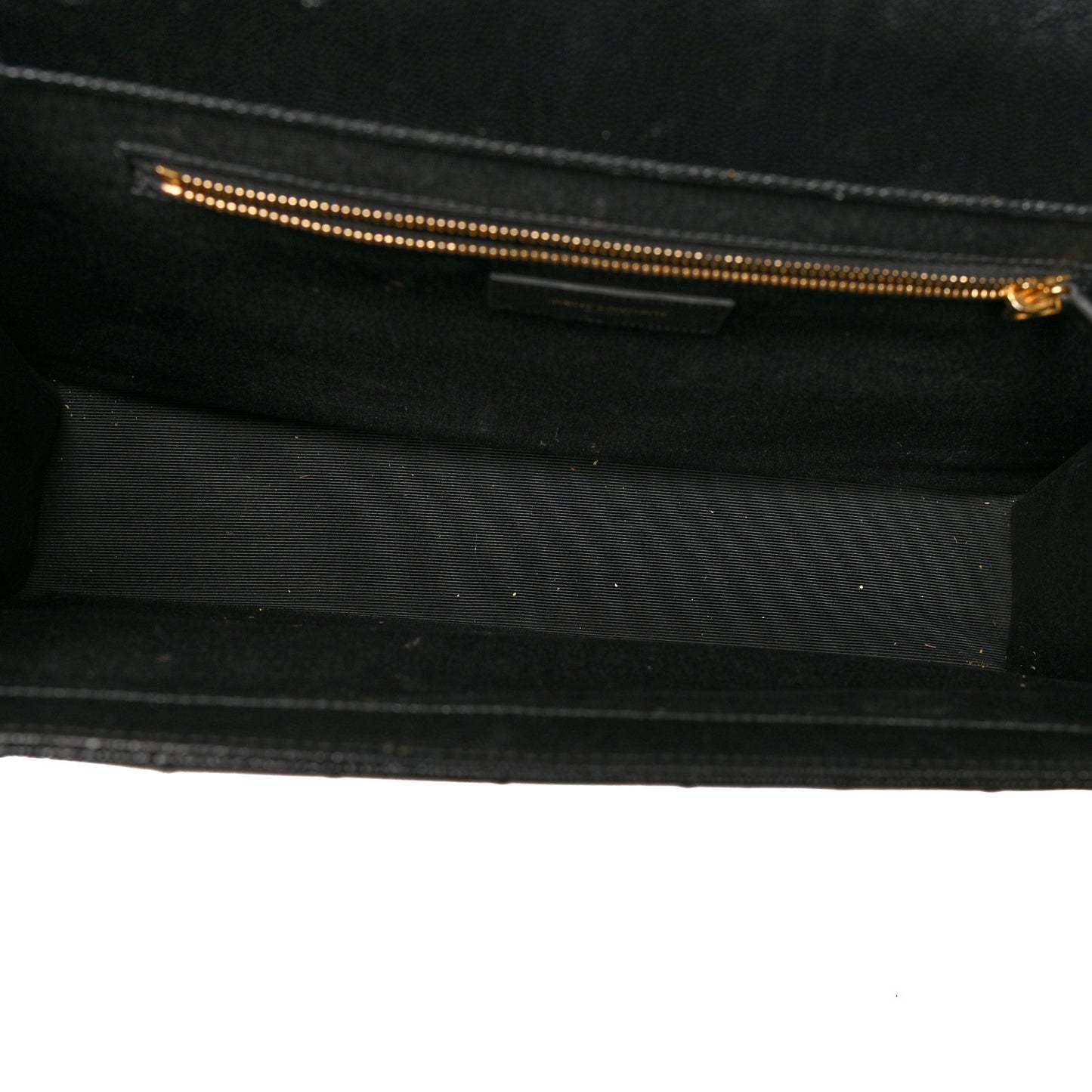 Grain De Poudre Matelasse Chevron Large Monogram Satchel Black