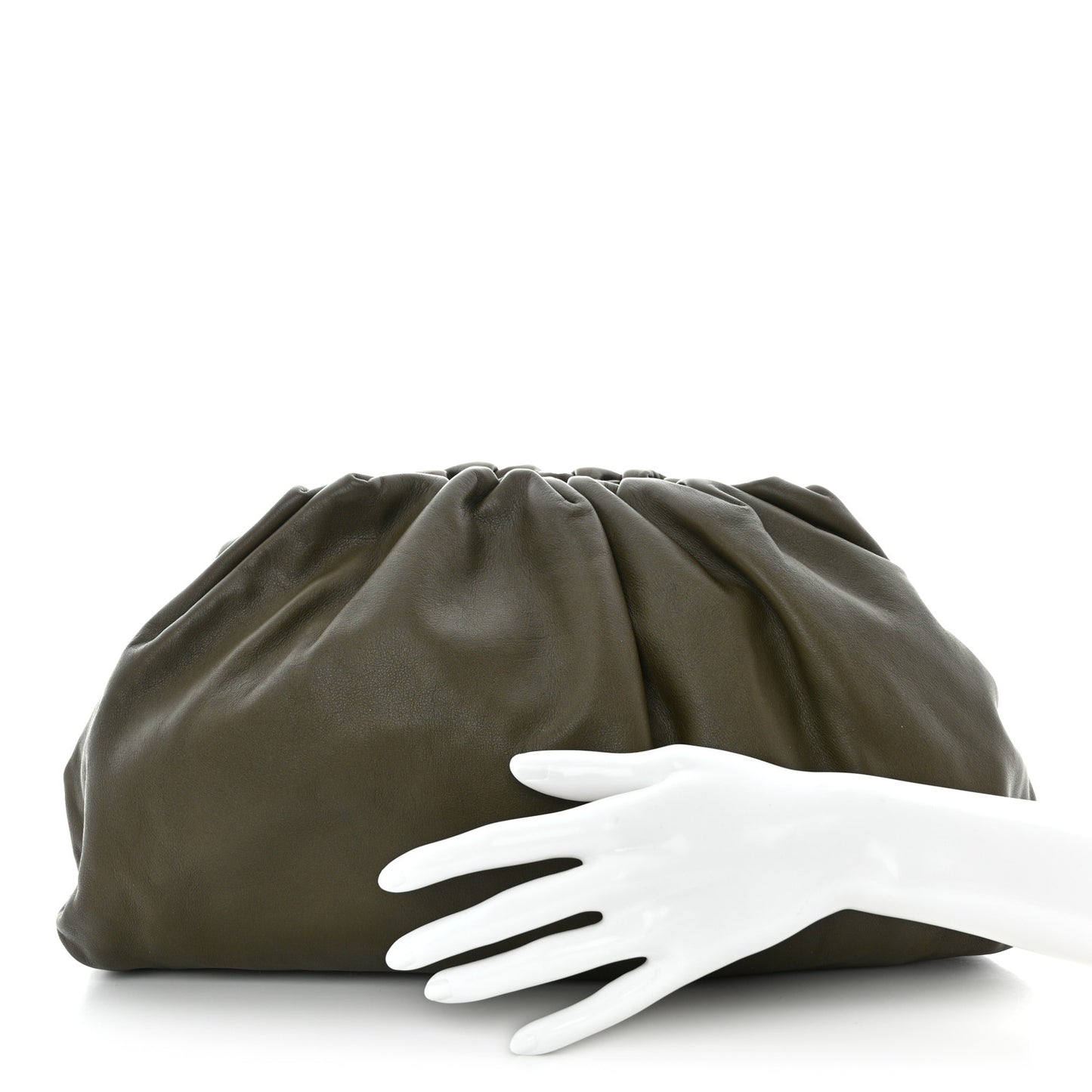 Smooth Butter Calf The Pouch Oversized Clutch Mud