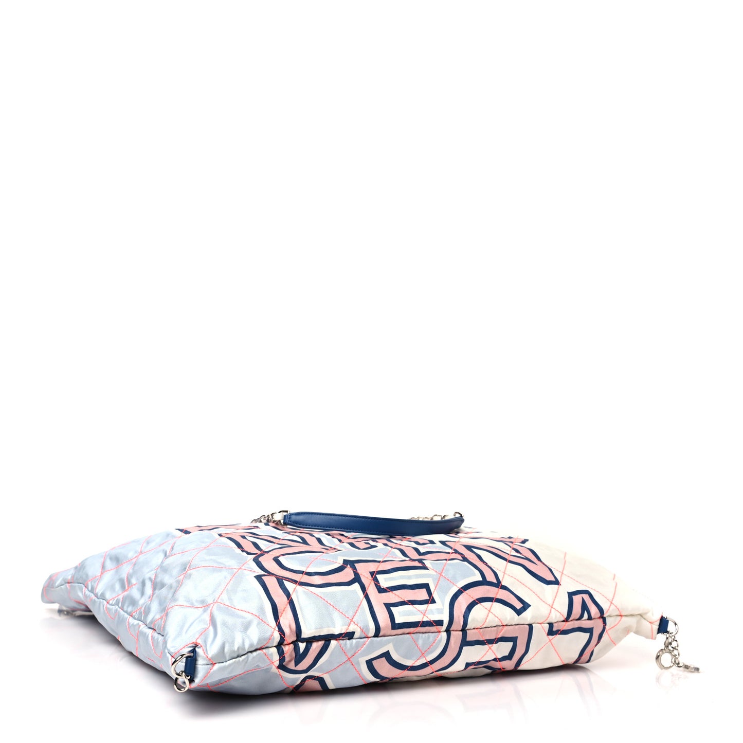 Nylon Stitched Printed Logo Shopping Bag Multicolor