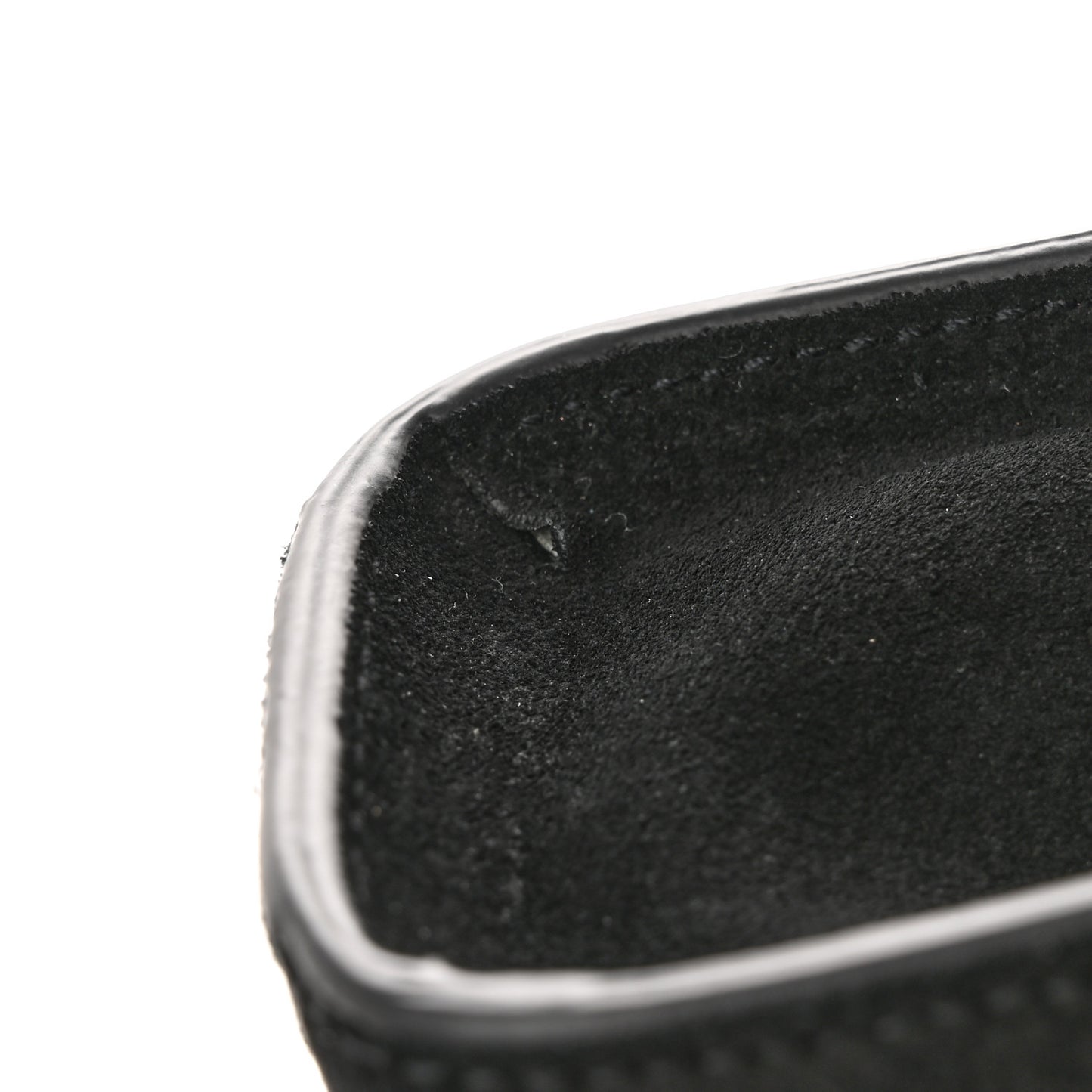 Suede Fringe Small Monogram Satchel Black