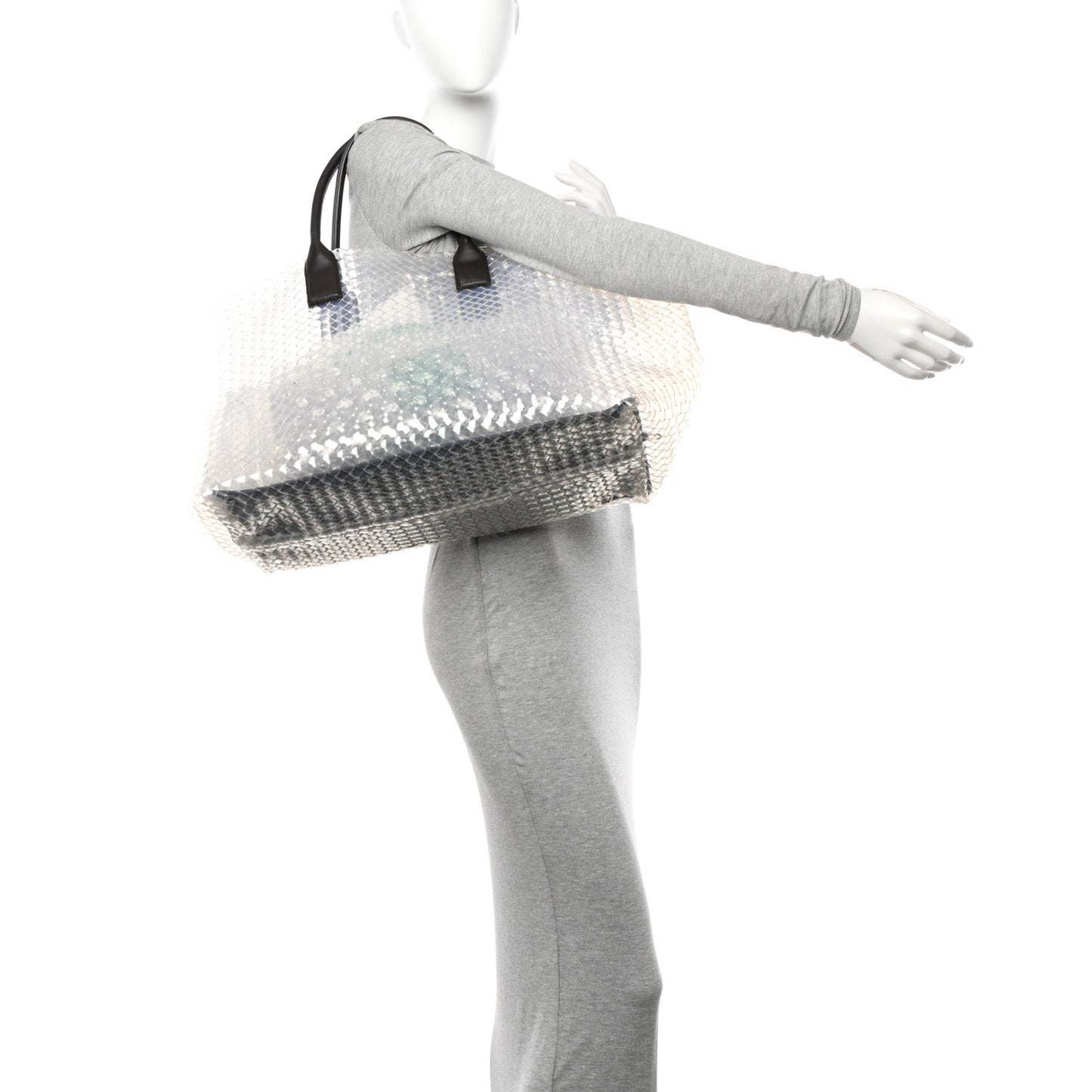 PVC Nappa Intrecciato Large Cabat Transparent Fondente