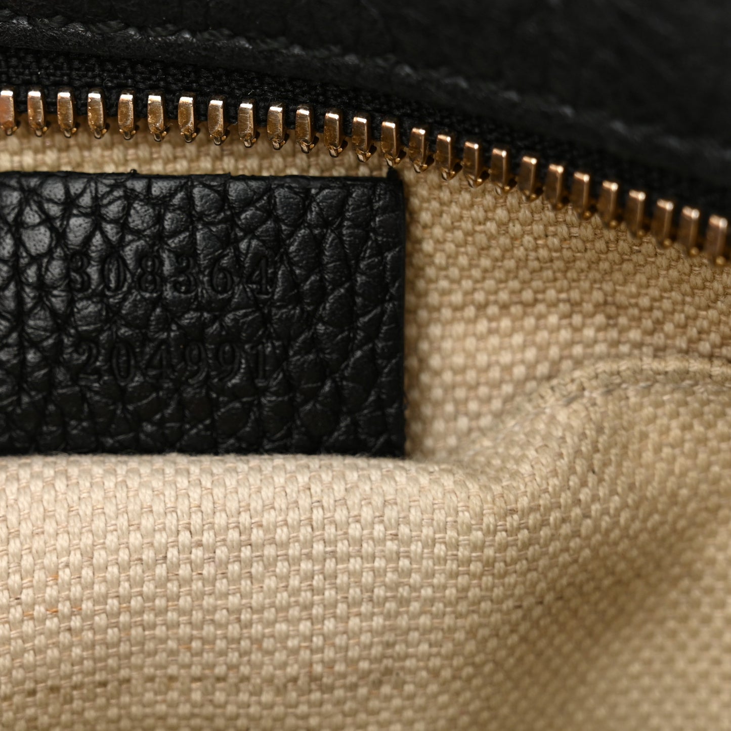Pebbled Calfskin Small Soho Disco Bag Black