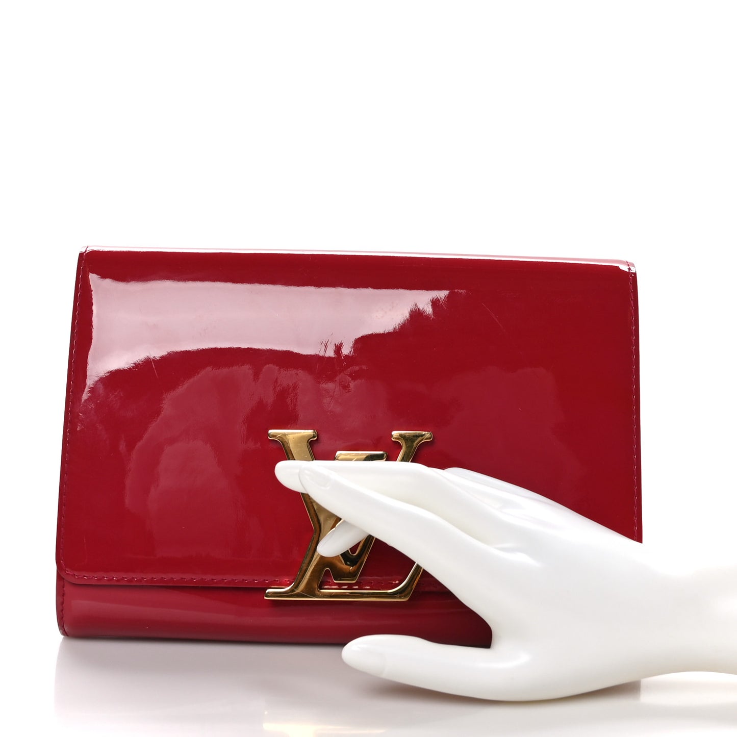 Patent Louise Clutch Rose Indien