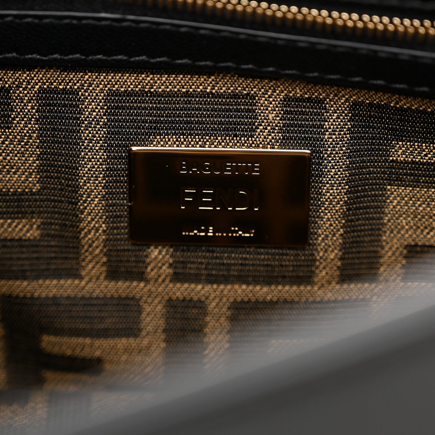 Fendi Shiny Nappa Multipocket Baguette Black 6 of 10