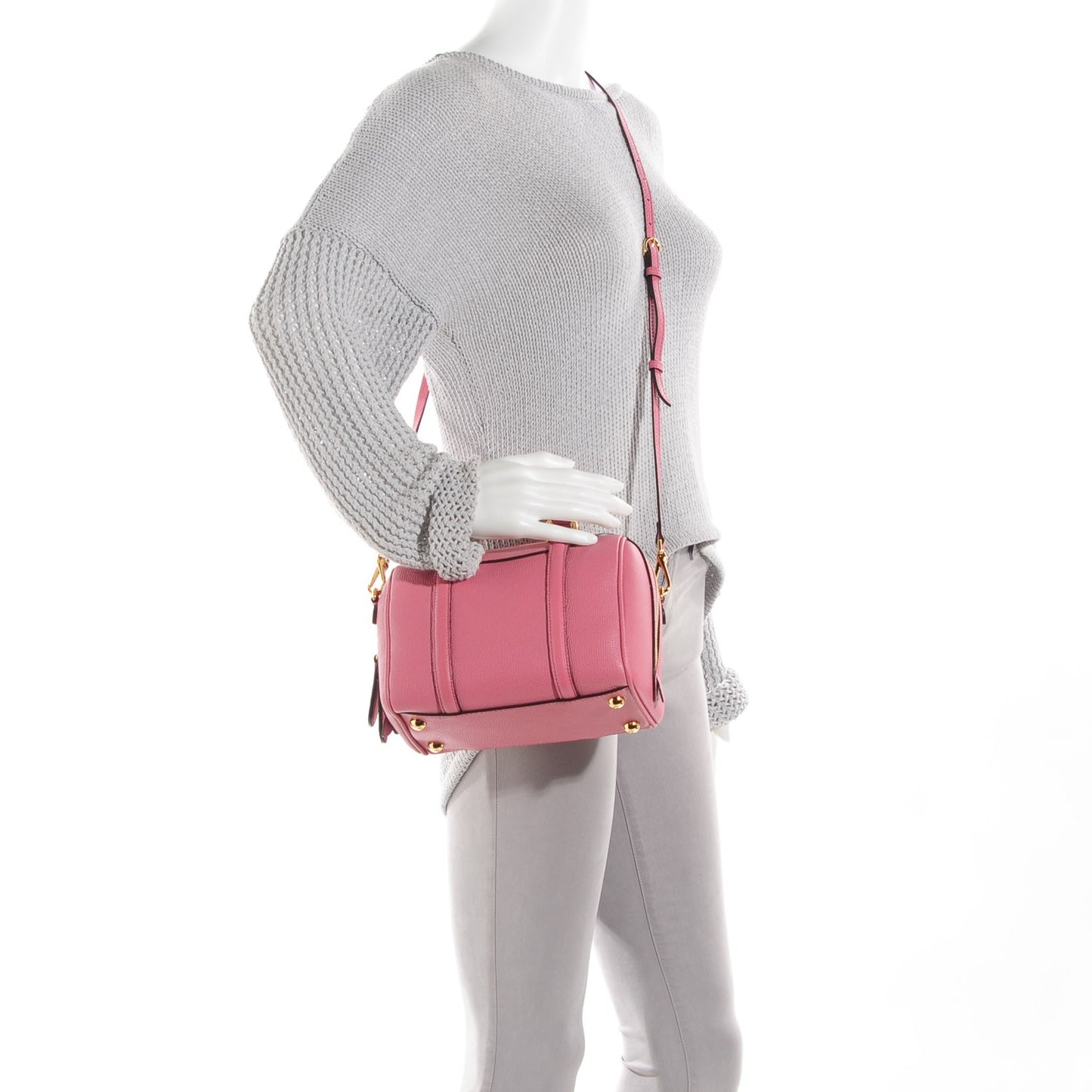 Derby Calfskin Small Alchester Bowling Bag Mauve Pink