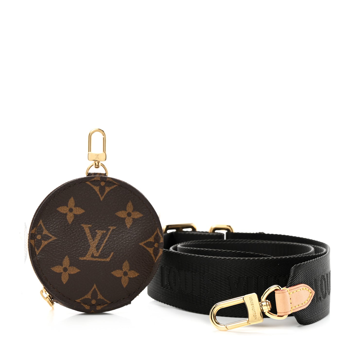 Monogram Multi Pochette Accessories Bandouliere Shoulder Strap Black