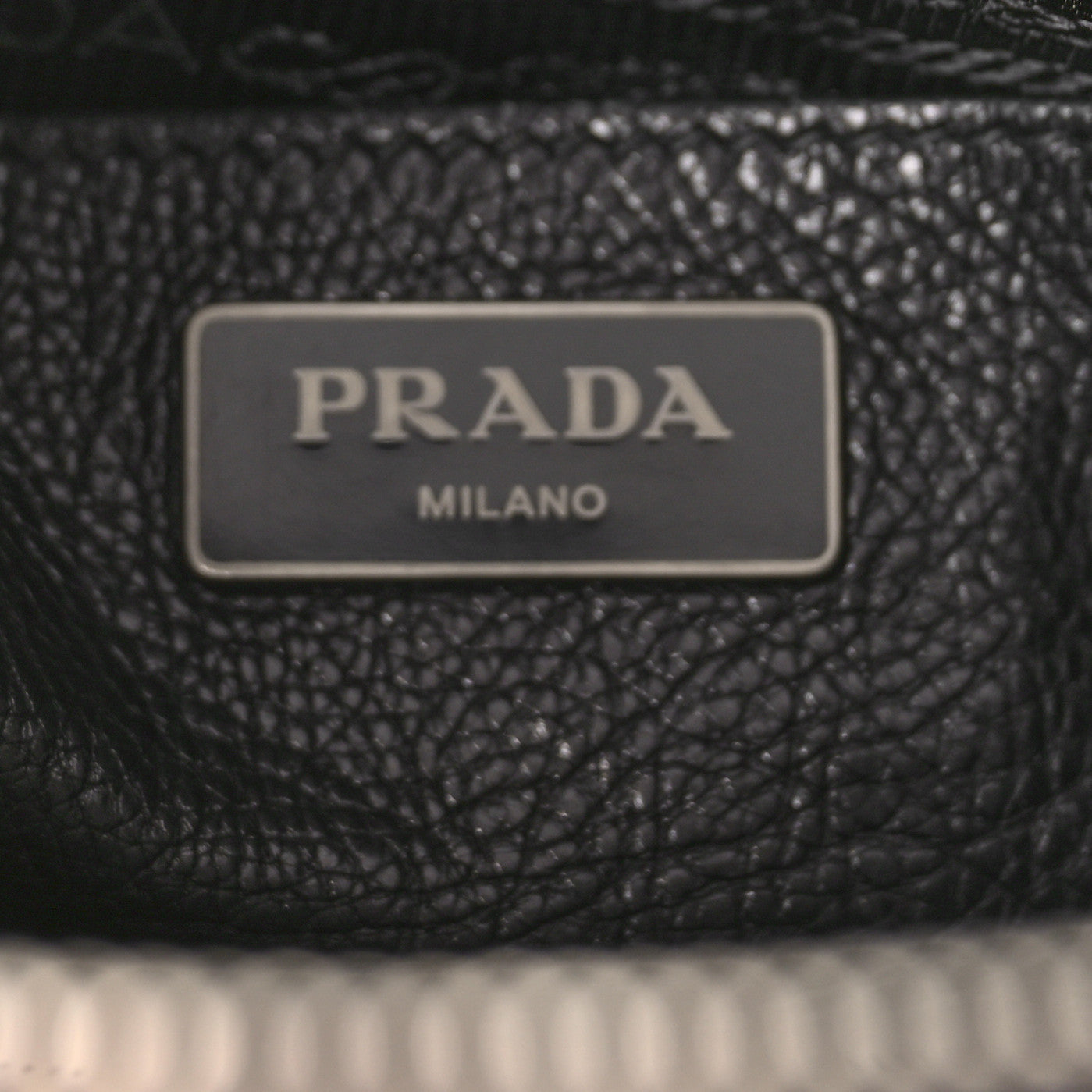 Glace Calfskin Zip Tote Moro Black