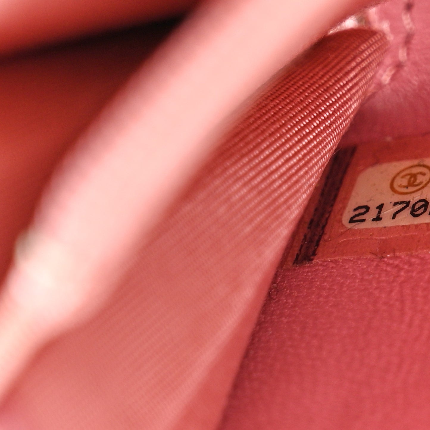 Lambskin Quilted CC Crossing Small Zip Around Wallet Pink