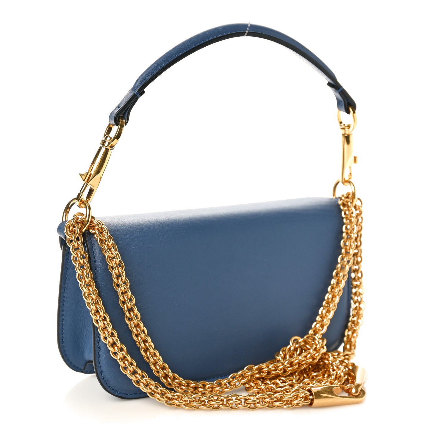 Calfskin Vlogo Small Loco Shoulder Bag Blue
