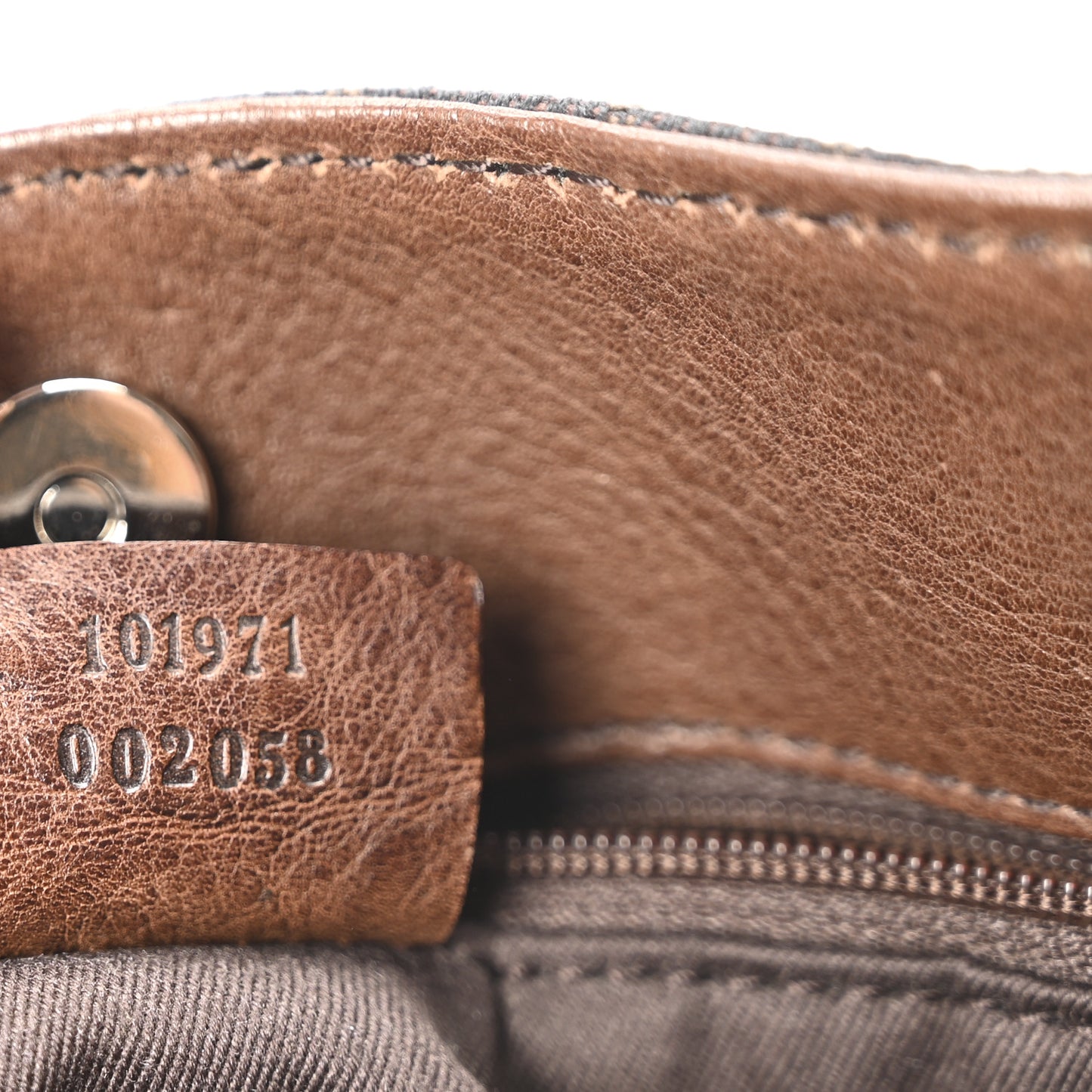 Monogram Denim GG Shoulder Bag Black Brown