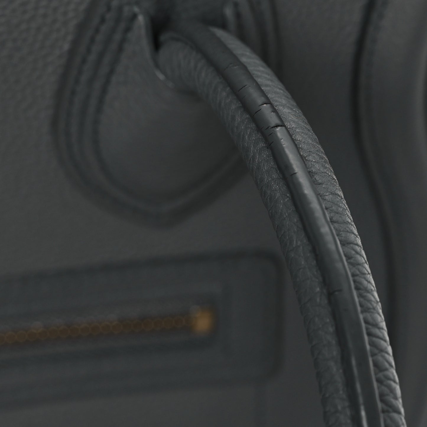 Drummed Calfskin Micro Luggage Kohl