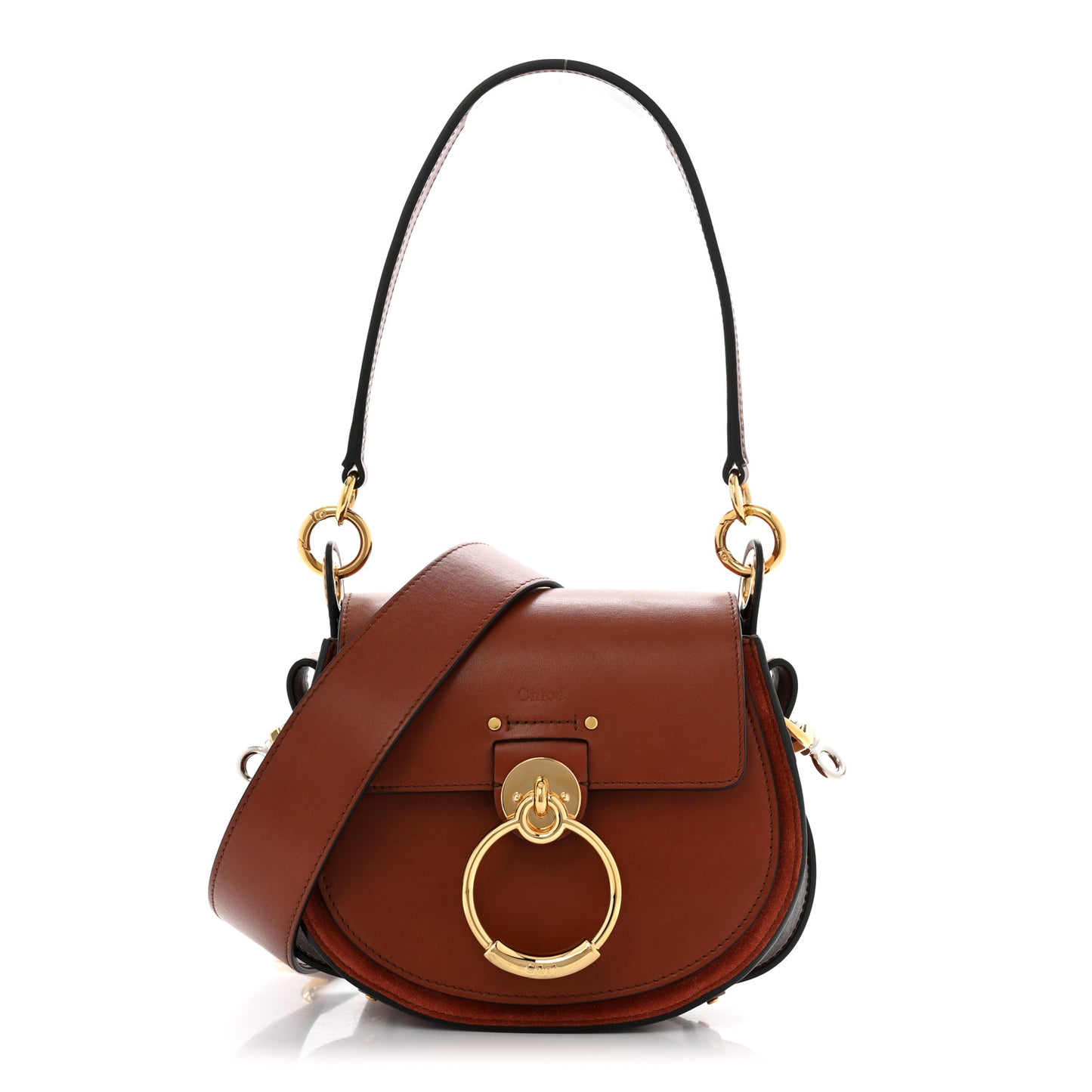Calfskin Small Tess Bag Sepia Brown