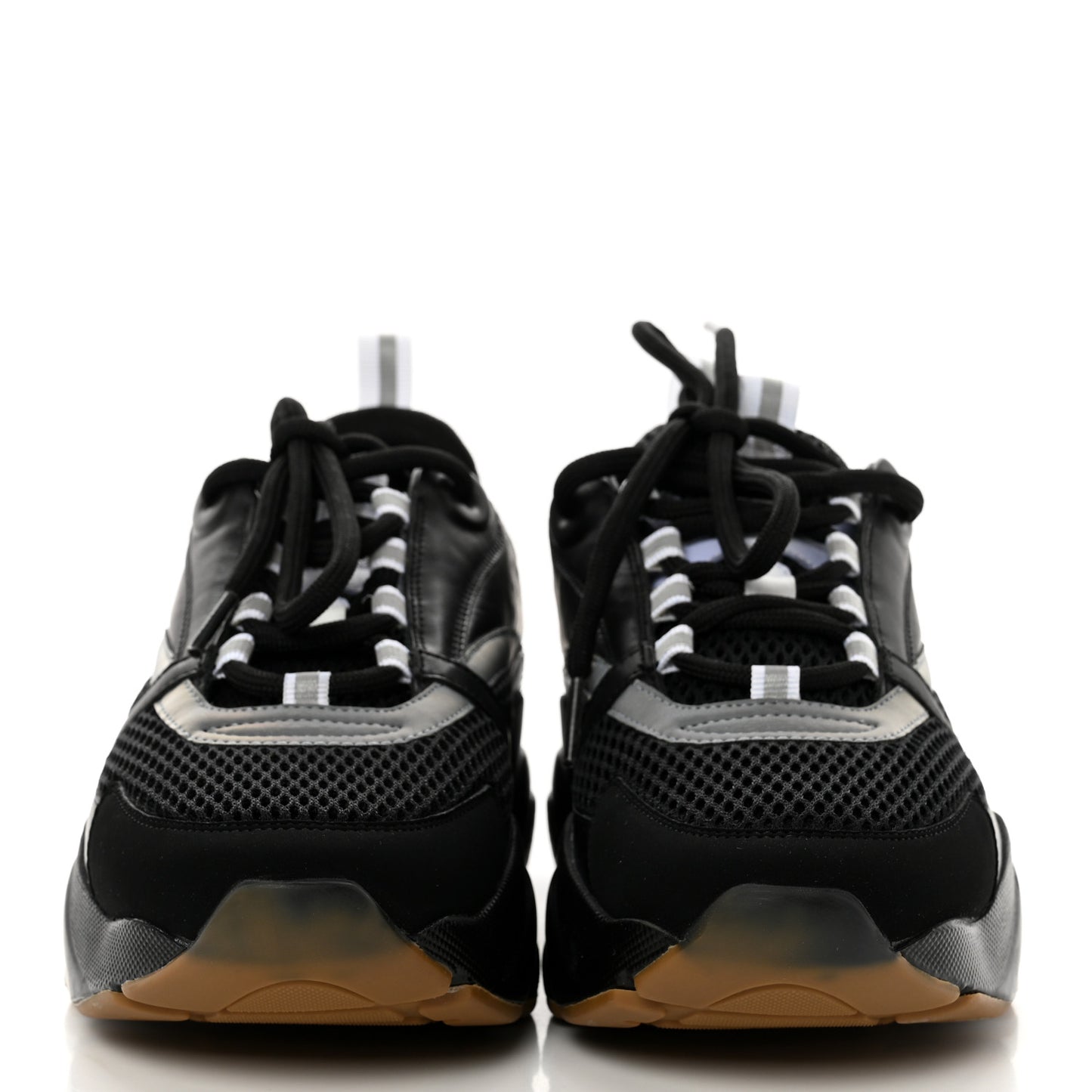Technical Mesh Calfskin Mens B22 Sneakers 39 Black Red