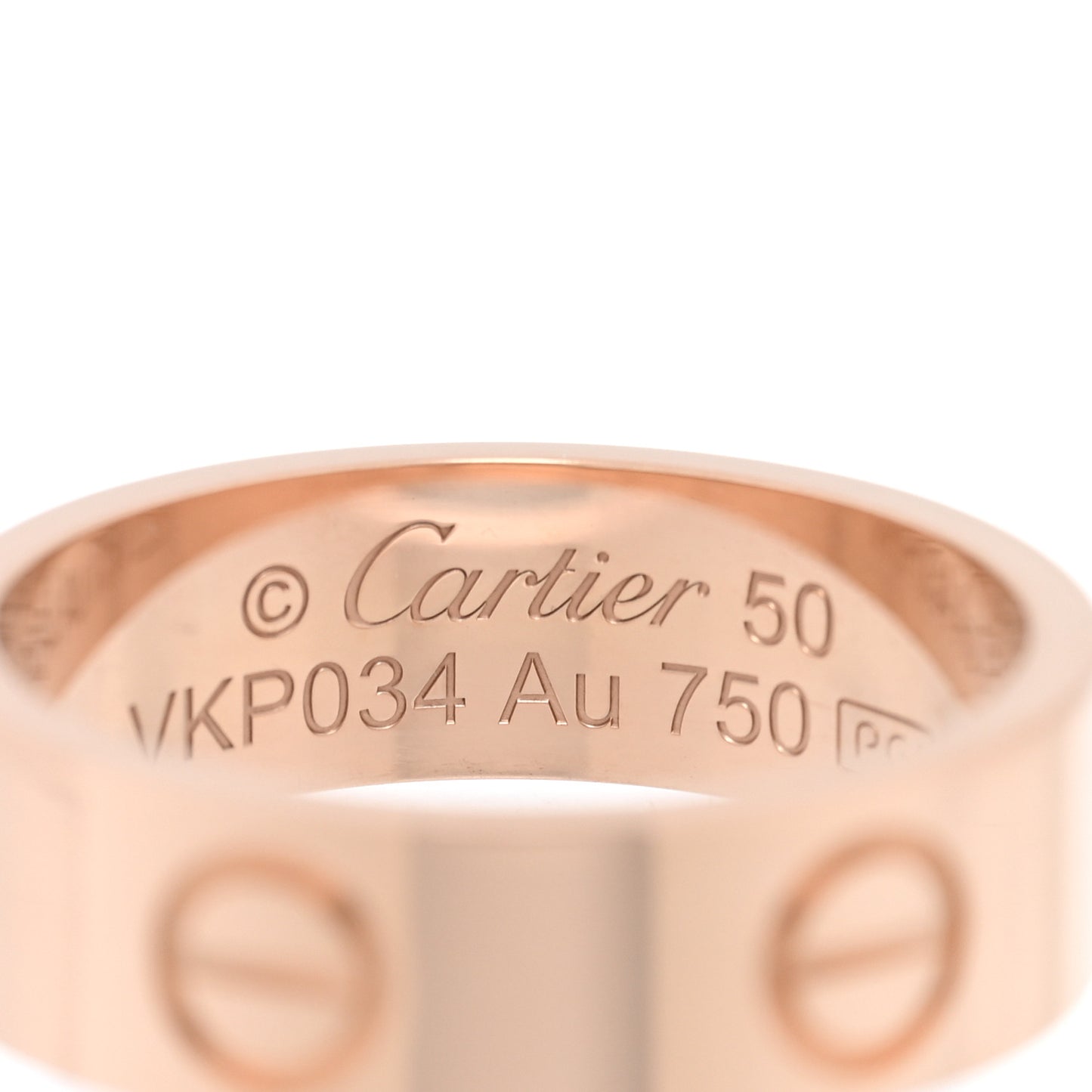 18K Pink Gold 5.5mm LOVE Ring 50 5.5
