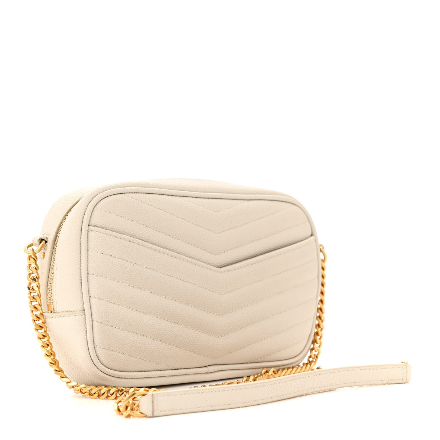 Grain De Poudre Matelasse Monogram Mini Lou Camera Bag Crema Soft