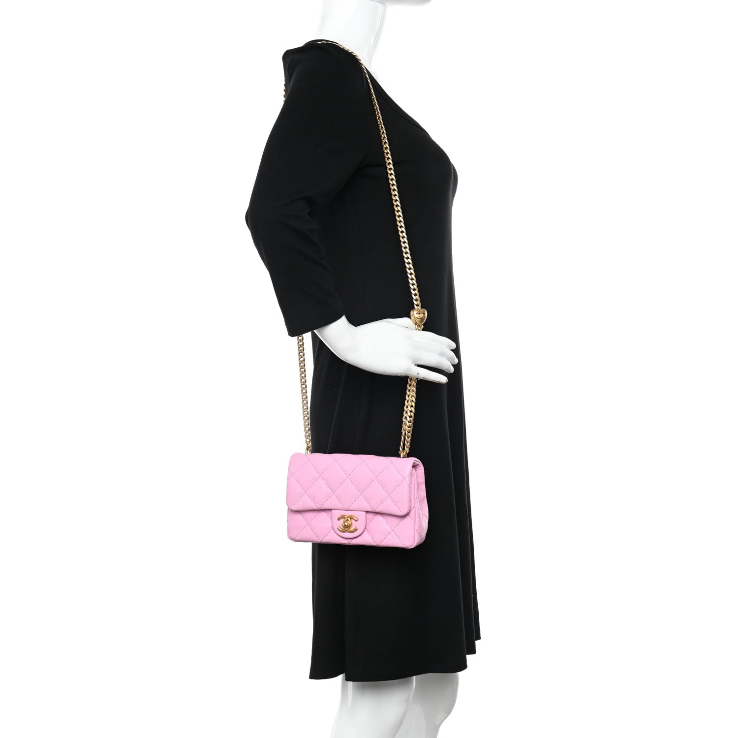 Chanel Caviar Quilted Mini Rectangular Sweetheart Flap Lilac 2 of 11