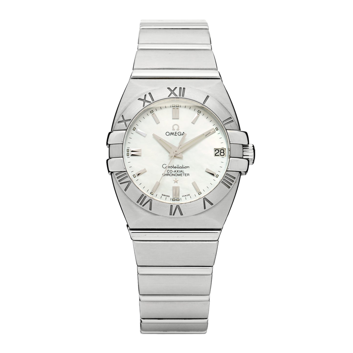 Stainless Steel Mother of Pearl 31mm Constellation Double Eagle Automatic Watch 1590.70.00