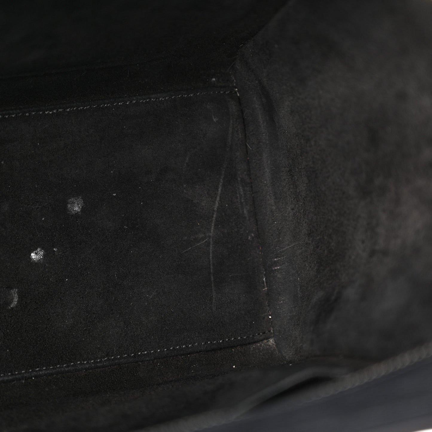 Drummed Calfskin Micro Luggage Black