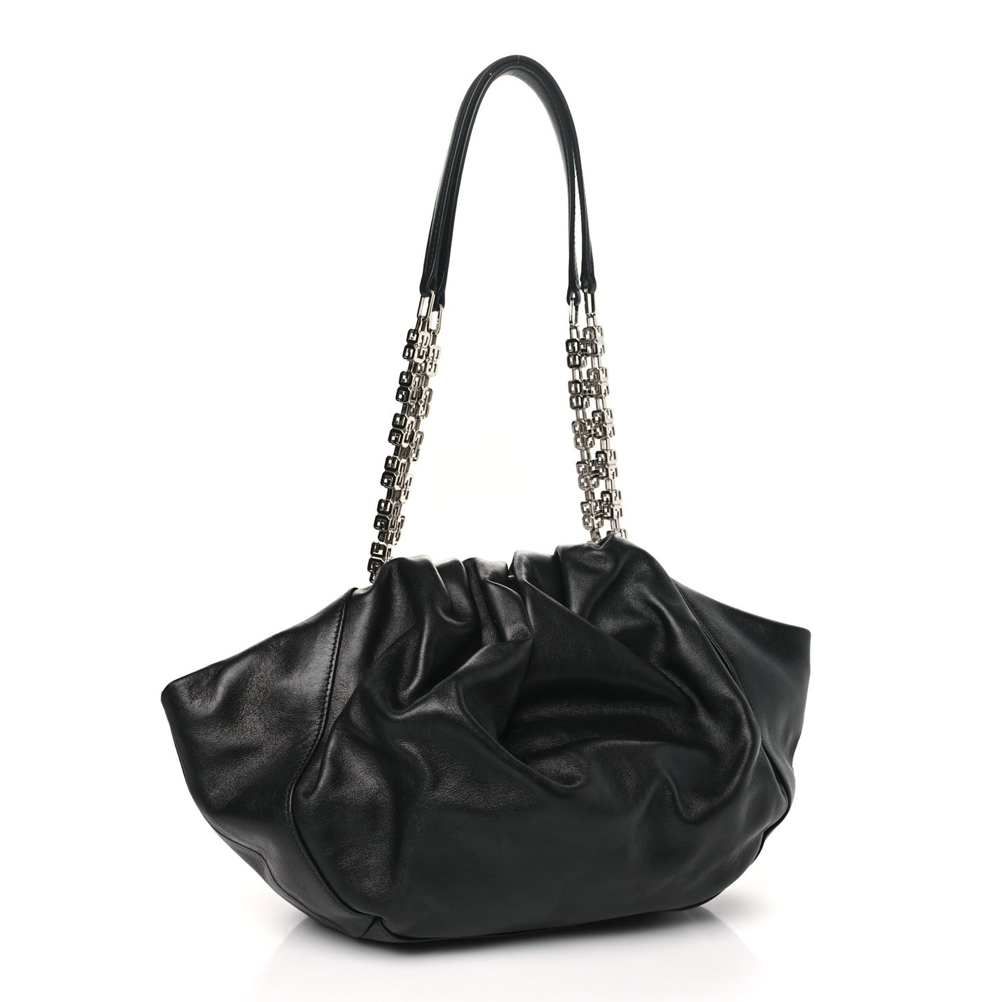 Calfskin Kenny Shoulder Bag Black