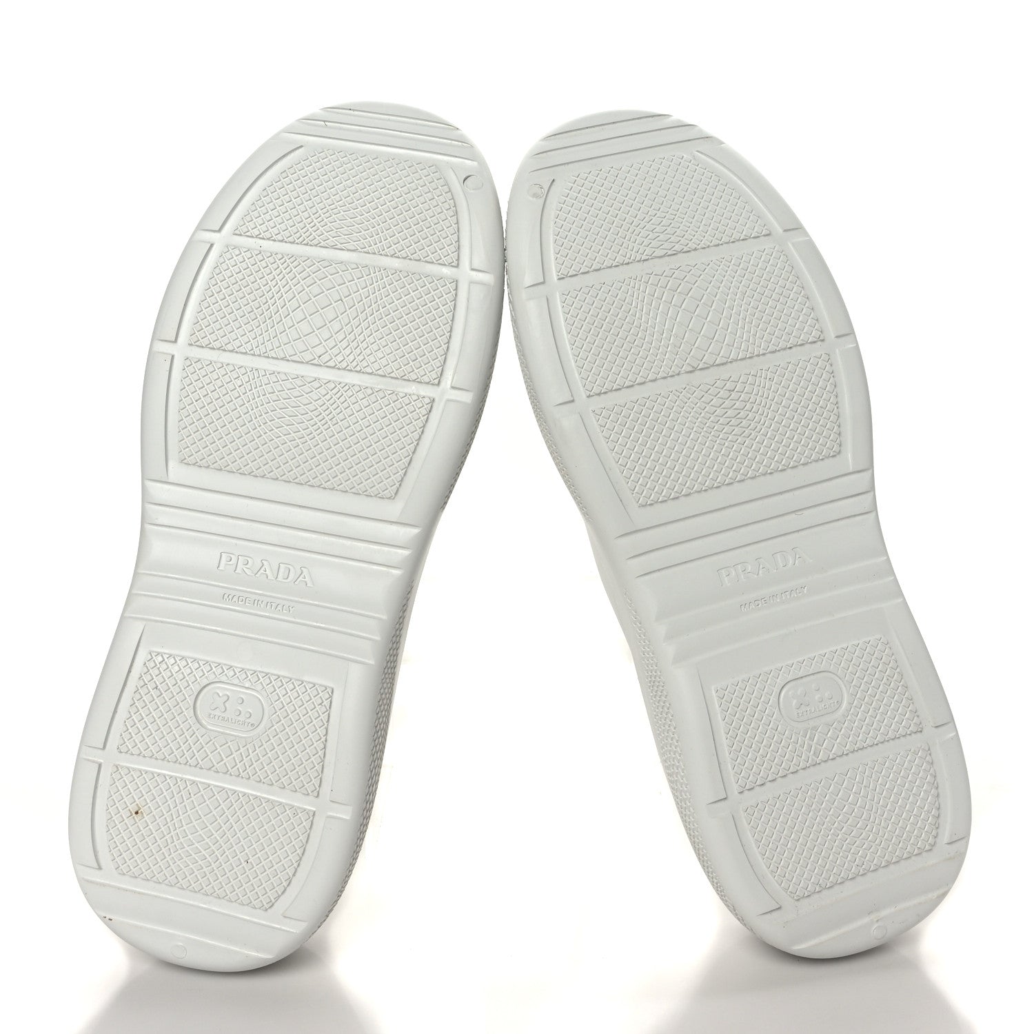 Prada Soft Mellow Rubber Triangle Logo Embossed Mens Mules 45 White 5 of 8