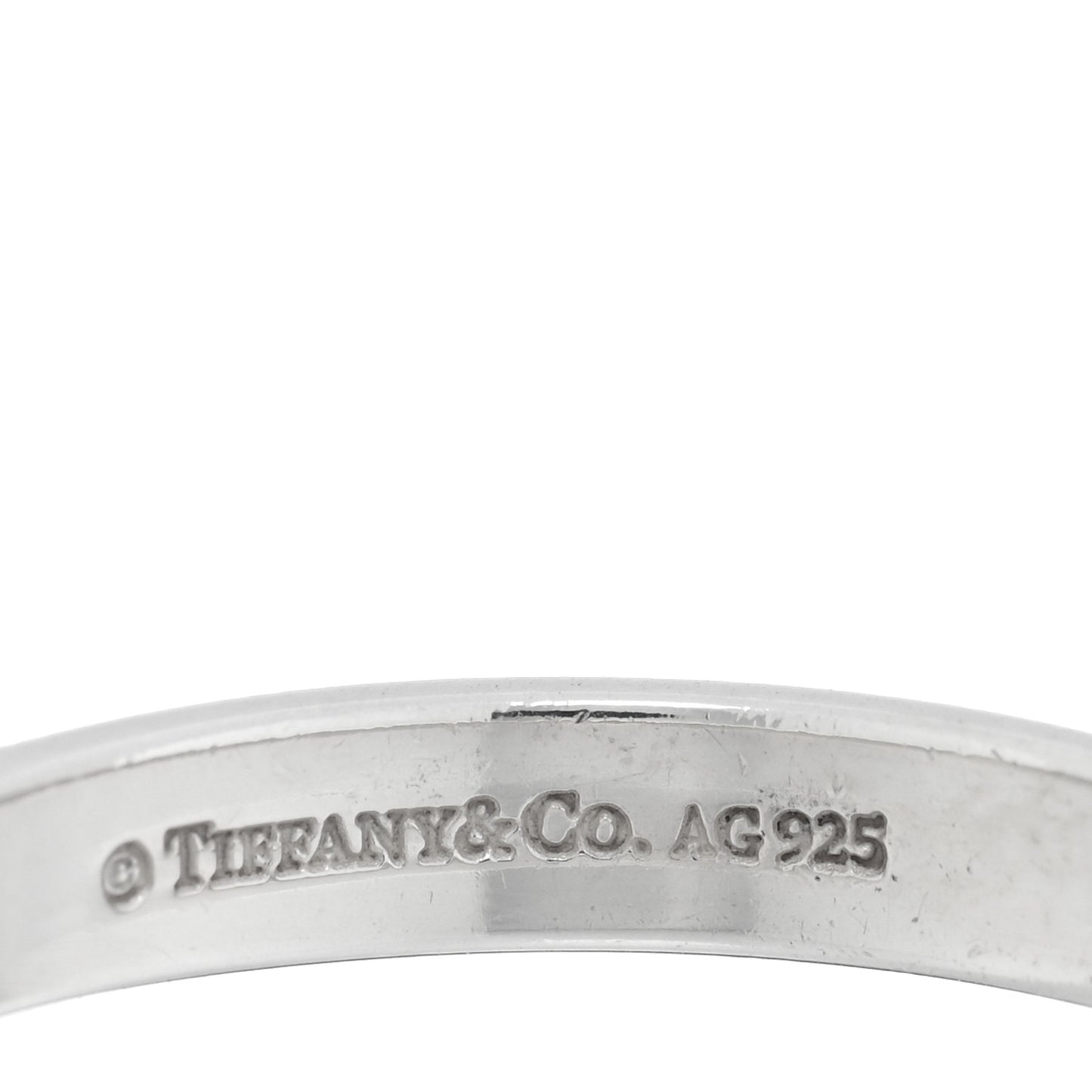 Sterling Silver Enamel Return to Tiffany Double Heart Ring 52 6 Blue