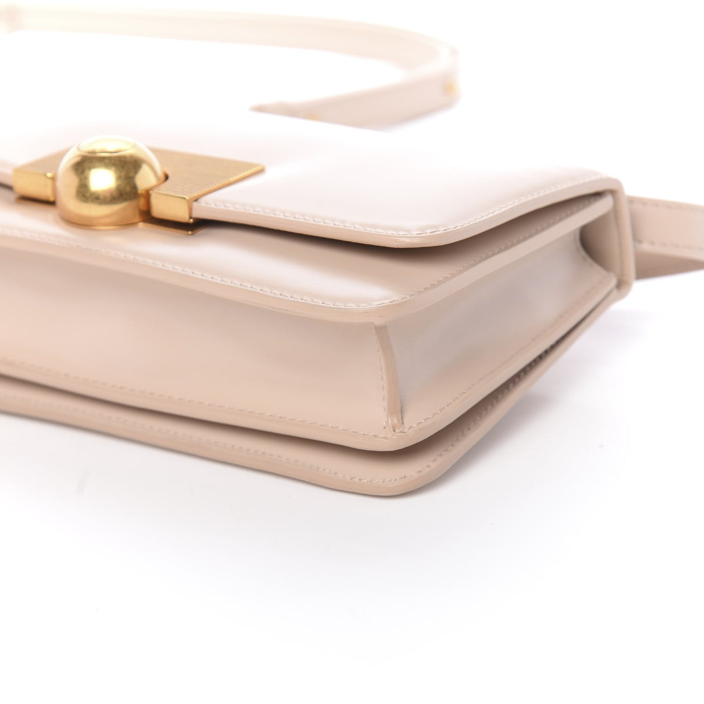 Spazzolato Calfskin Classic Mini BV Bag Nude