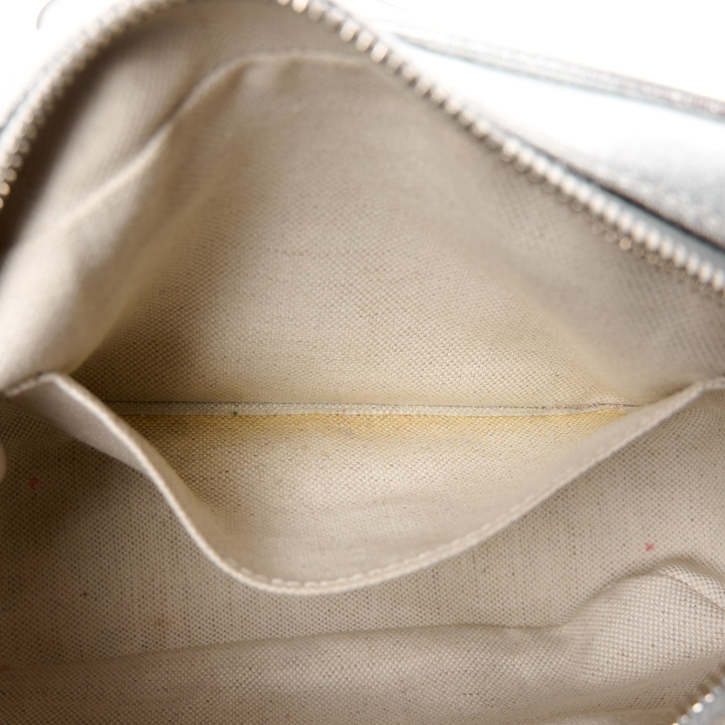 Metallic Sakai Be Green Calfskin Diagonal Stitched Small Blondie Shoulder Bag Silver