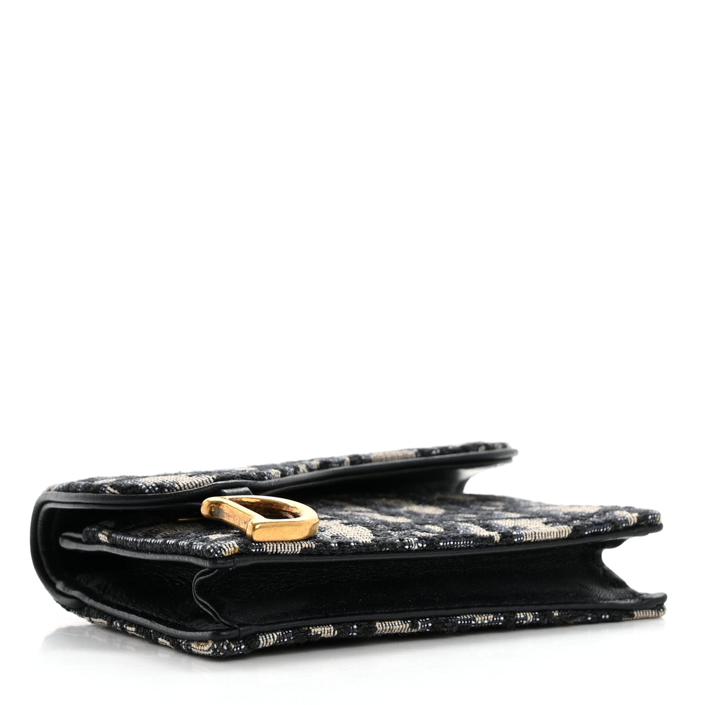 Oblique Saddle Card Holder Blue