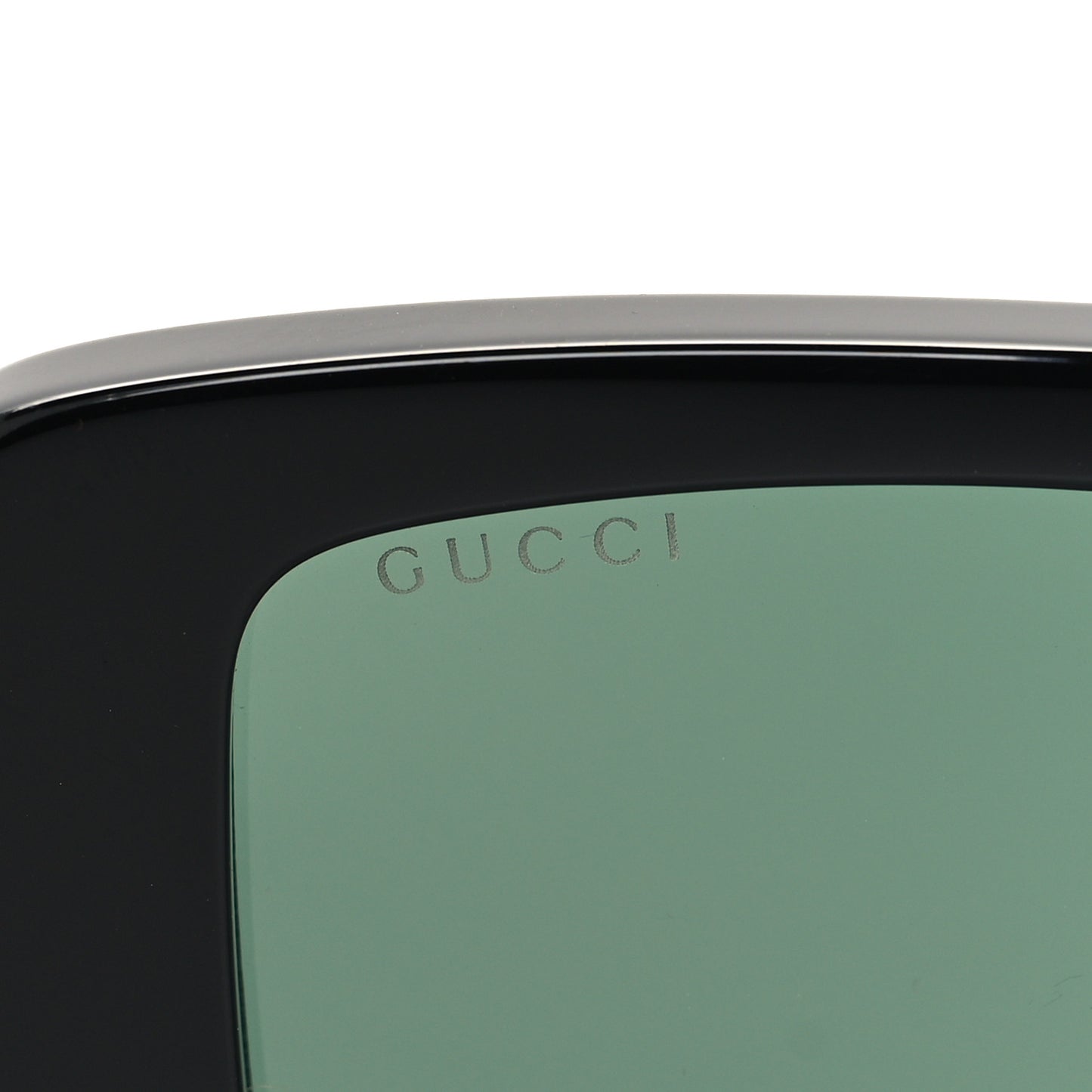 Acetate Square Frame Sunglasses GG0956S Green Black