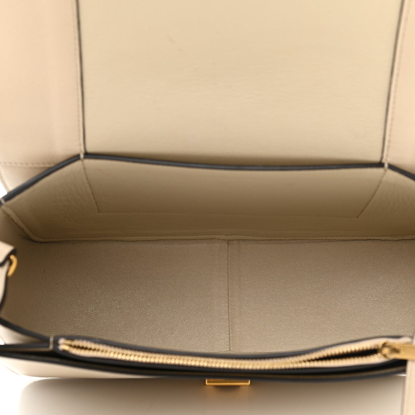 Shiny Smooth Calfskin Medium Frame Shoulder Bag Grege Storm