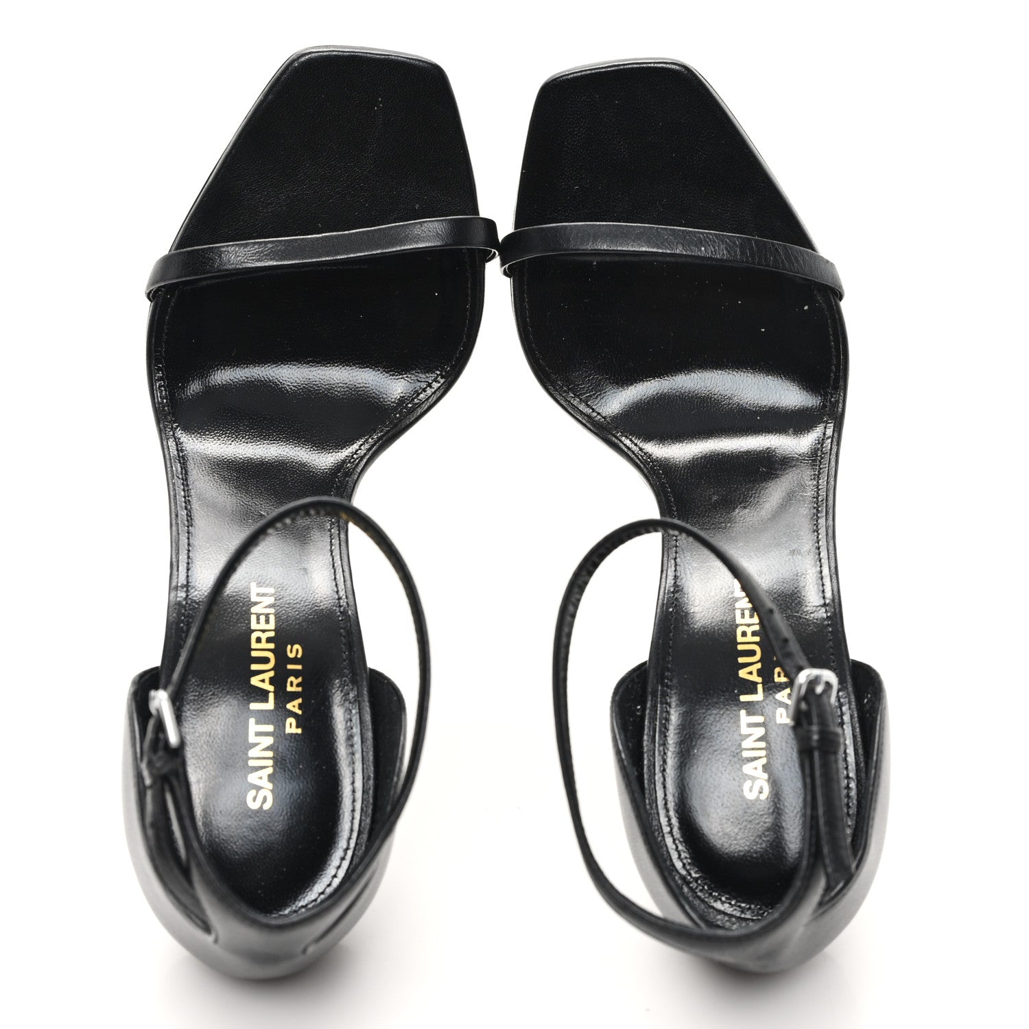 Saint Laurent Calfskin Opyum 110 Sandals 36 Black 2 of 9