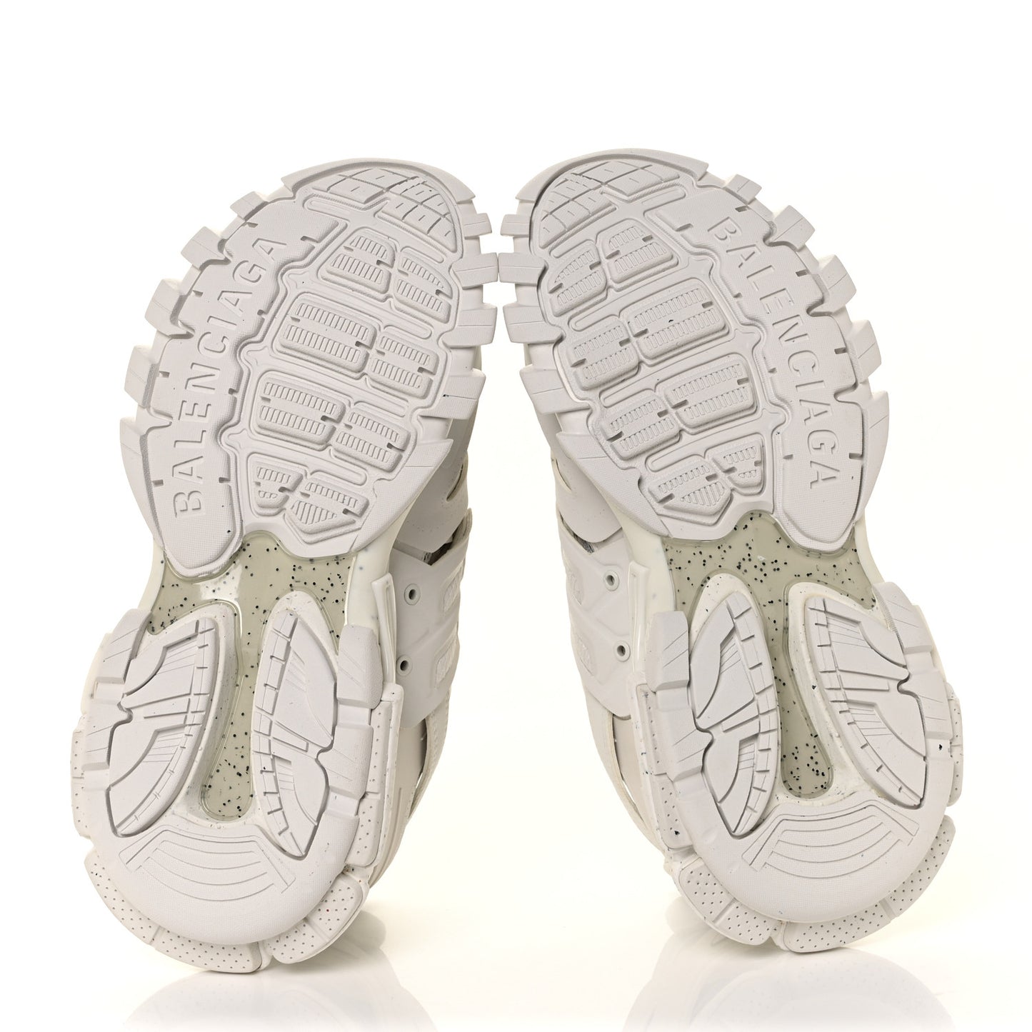 Rubber Mesh Fabric Monocolor Recycled Sole Womens Track Sneakers 37 White