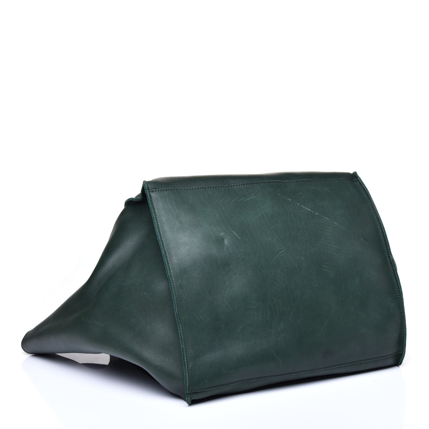 Smooth Calfskin Medium Big Bag Dark Green