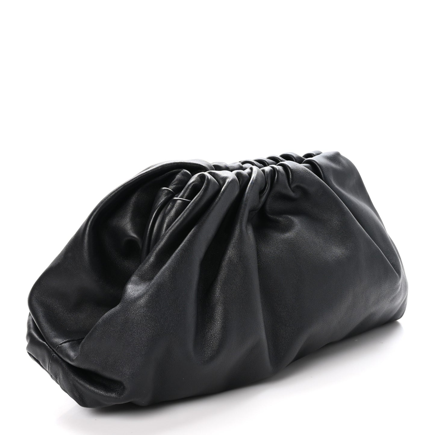 Smooth Butter Calf The Pouch Oversized Clutch Black