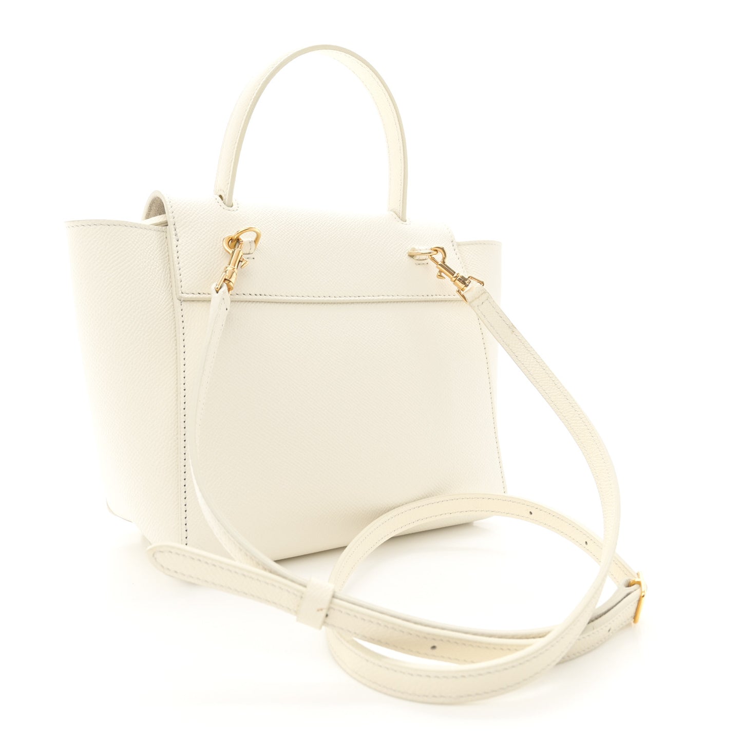 Grained Calfskin Nano Belt Bag Chalk