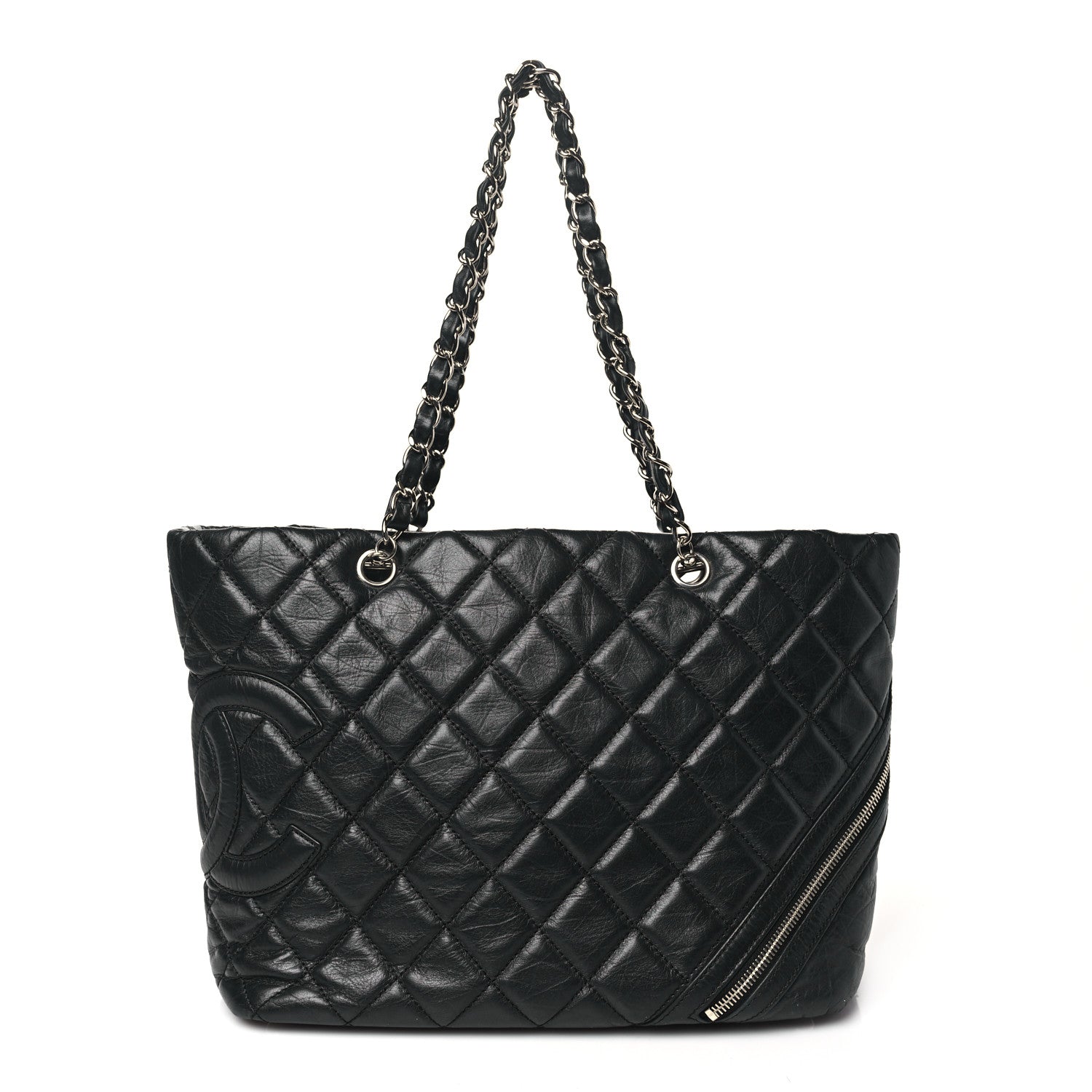 Chanel Aged Calfskin Quilted Large Cotton Club Tote Black 1 of 10