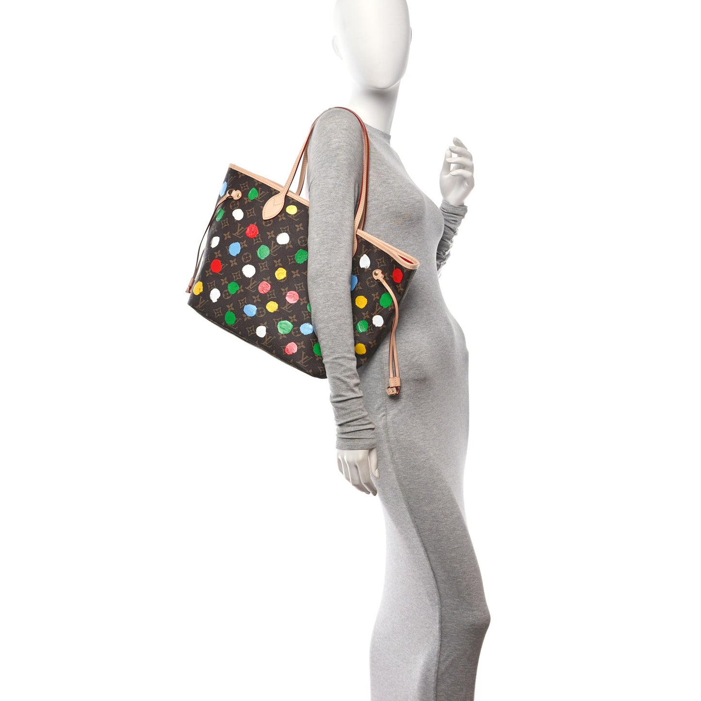 LV X YK Monogram Dots Neverfull MM