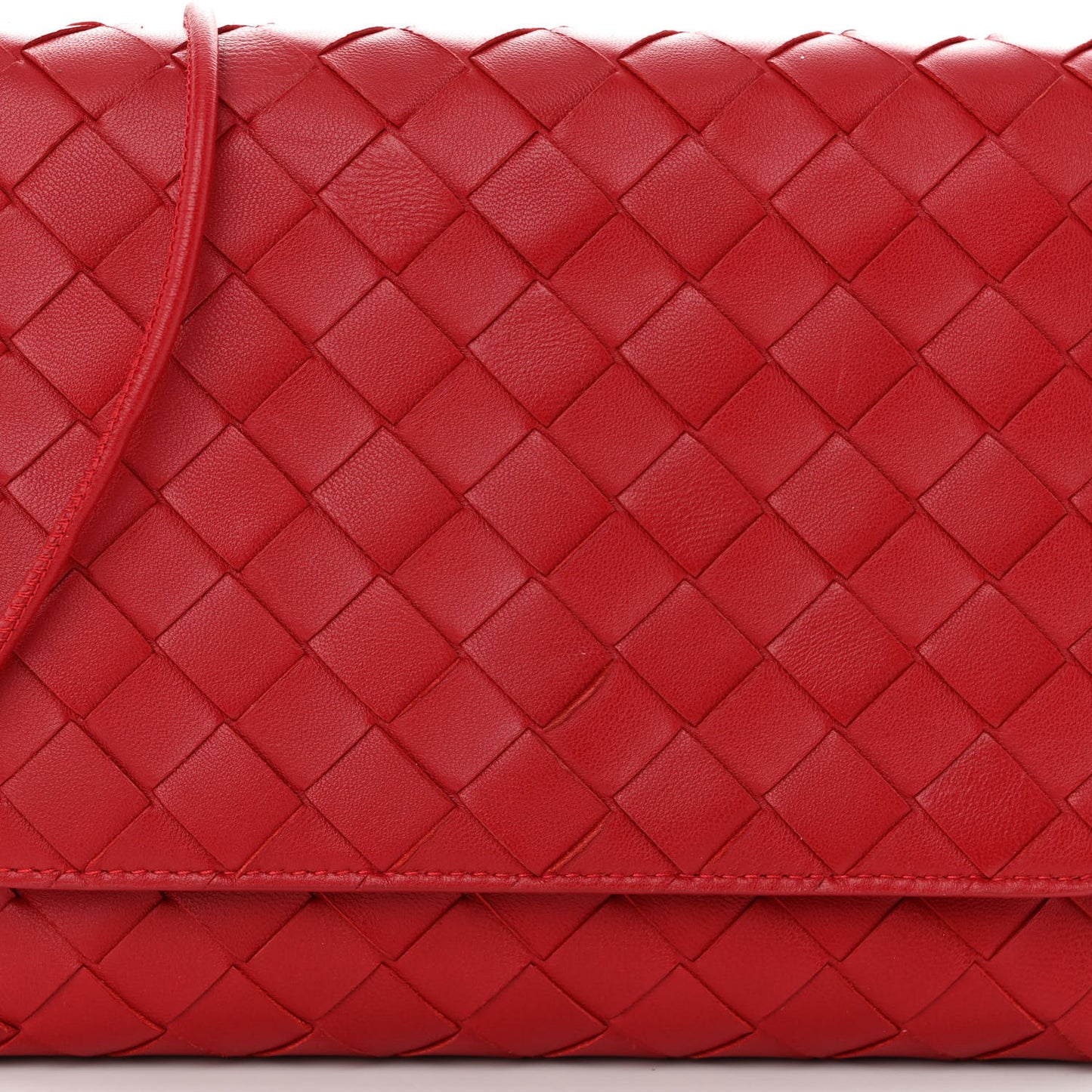 Lambskin Intrecciato Mini Crossbody Bag Apple Candy