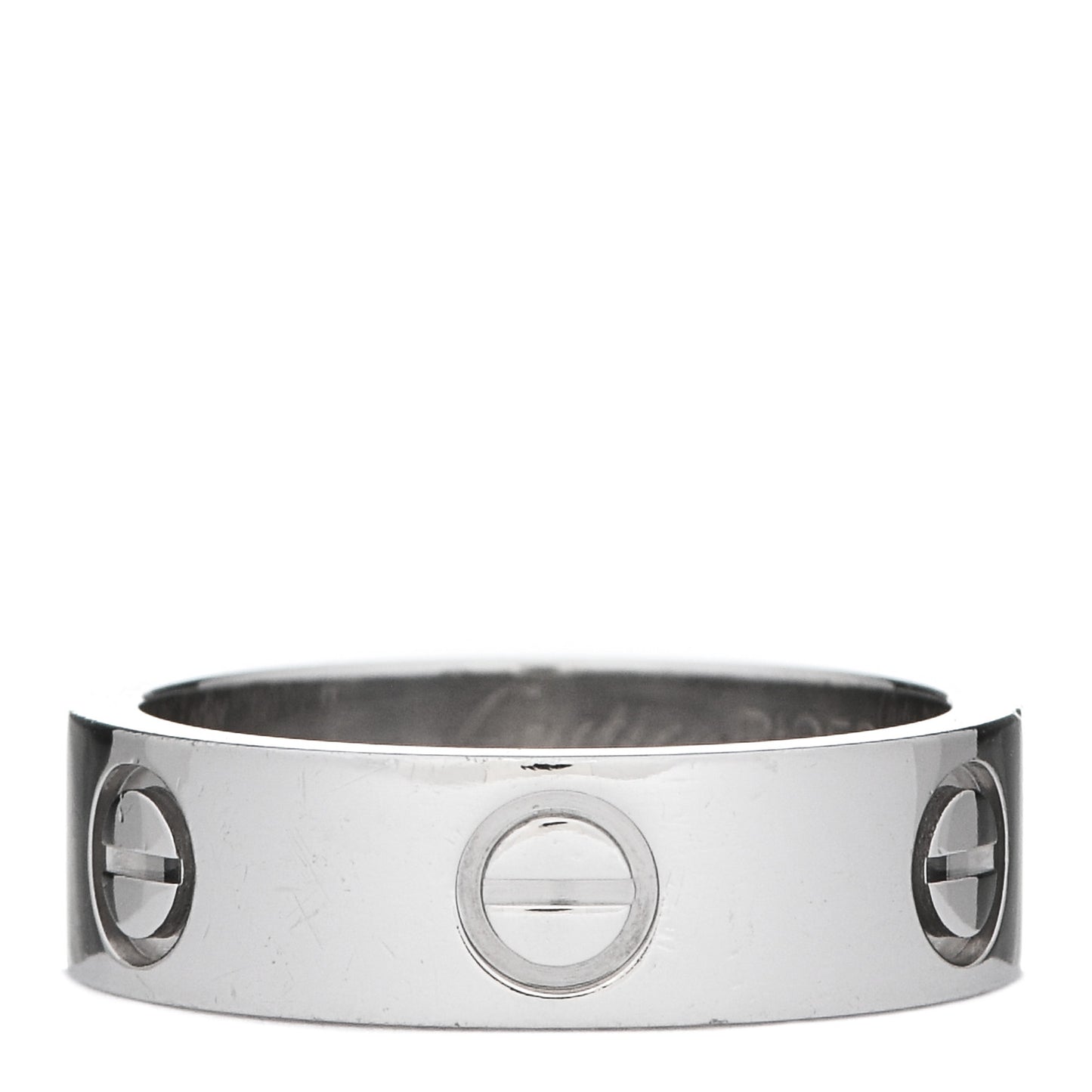 Platinum 5.5mm LOVE Ring 50 5.25