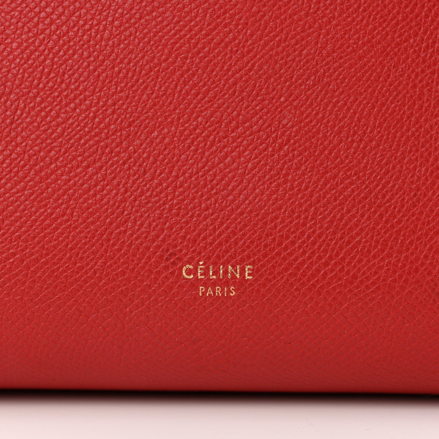 Baby Grained Calfskin Micro Belt Bag Coquelicot