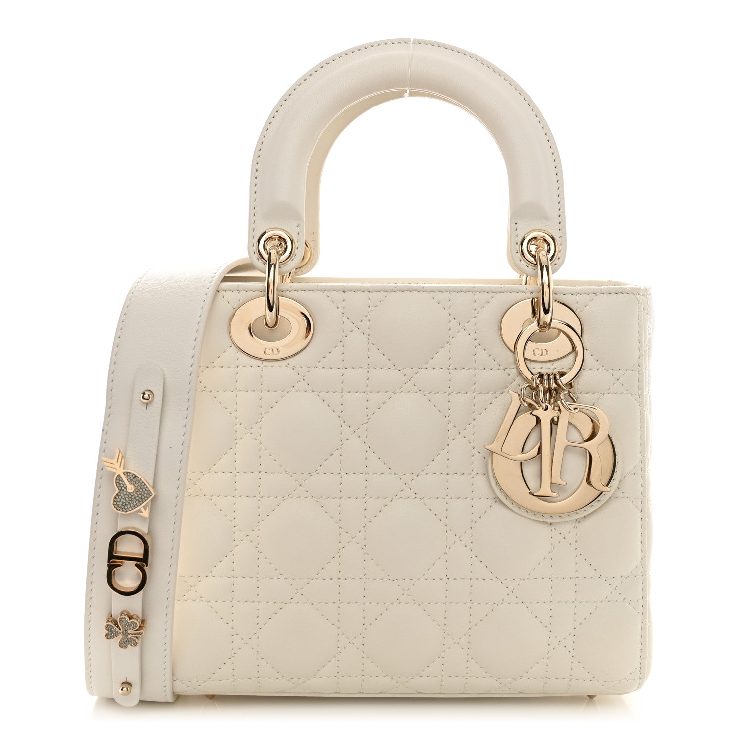 Christian Dior Lambskin Cannage Small My ABCDior Lady Dior White 1 of 11