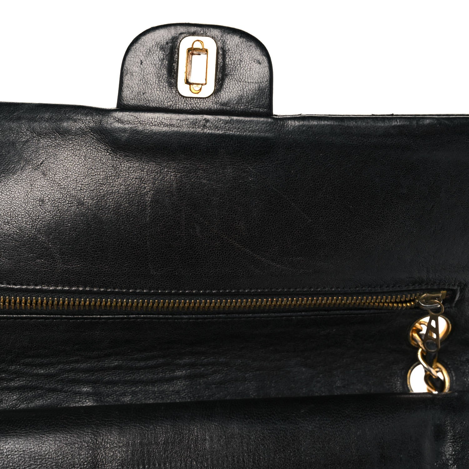 Chanel Lambskin Quilted Medium Double Flap Black 8 of 18