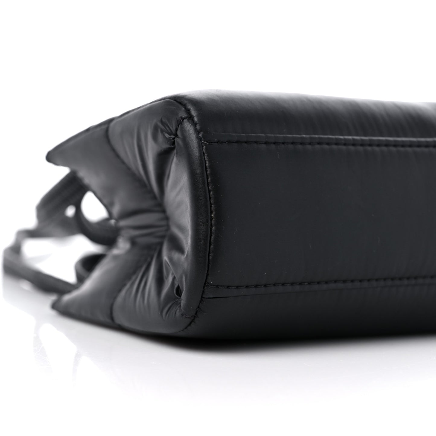 Nylon Small Puff Shopping Bag Black