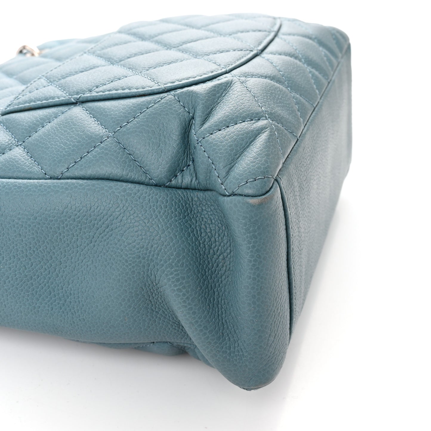 Caviar Quilted Petit Shopping Tote PST Blue