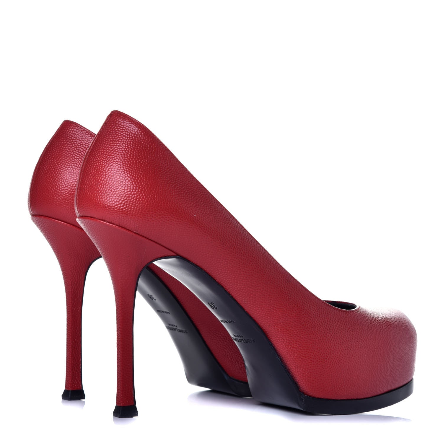 Saint Laurent Vernigolf Tribtoo Platform 80 Pumps 38 Rouge Orient 4 of 9